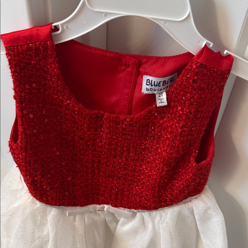 Gorgeous Blueberi Boulevard Red Bow Tweed jacket w/matching dress! - Picture 3 of 5